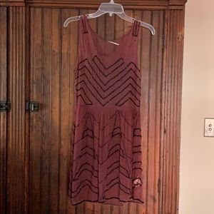 Free people sheer beaded dress